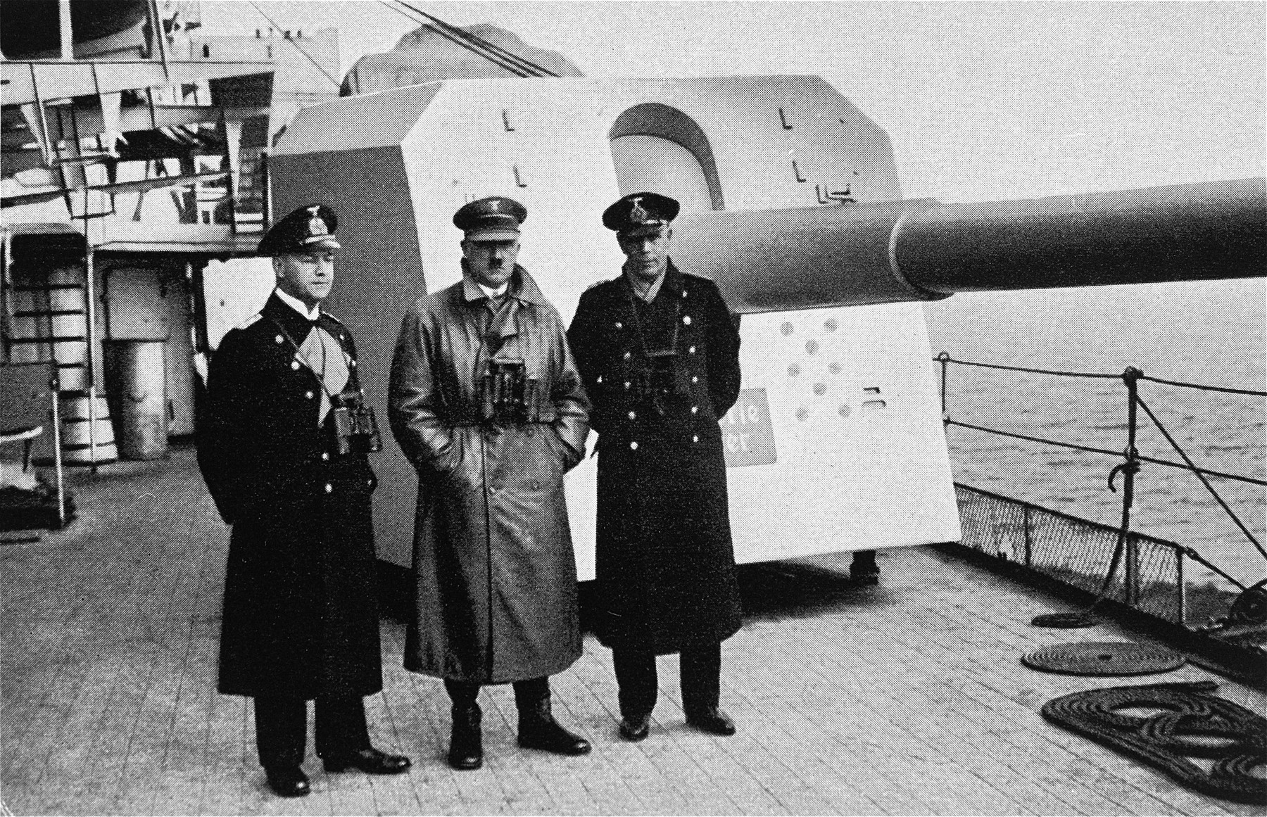 During the inspection of the Deutschland battleship